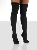 Point Toe Over Knee Stiletto Boots