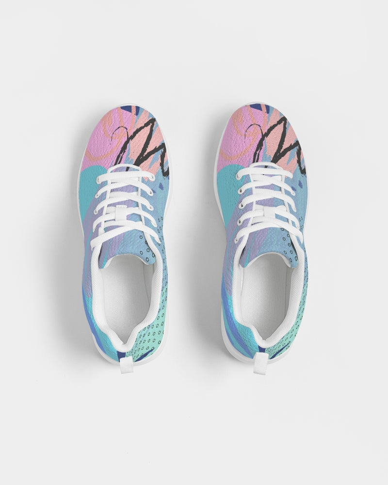 Abstract Color Splash Athletic Shoe