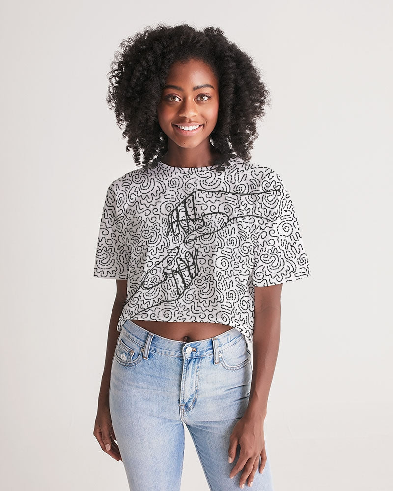 Abstract We Are Together Cropped Tee