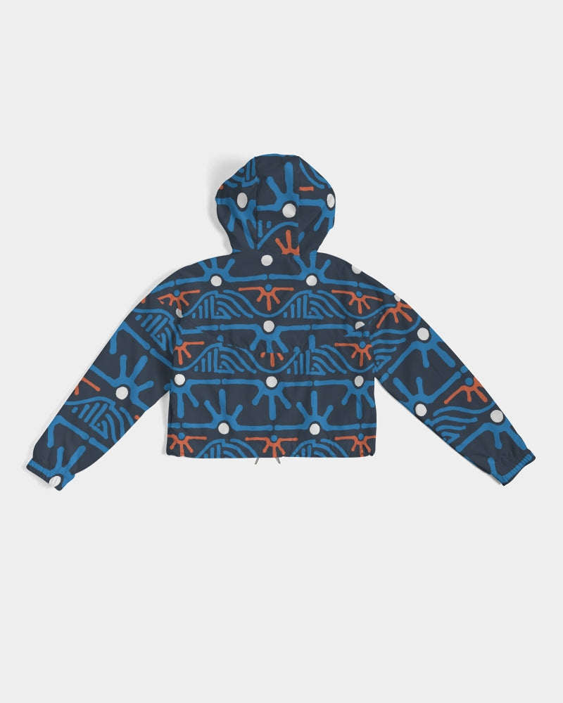 Abstract Awake Cropped Windbreaker