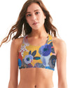 Floral Acrylic  Sports Bra