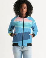 Abstract   Blue Bomber Jacket