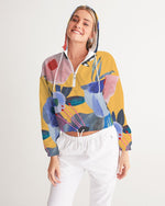 Floral Acrylic Cropped Windbreaker