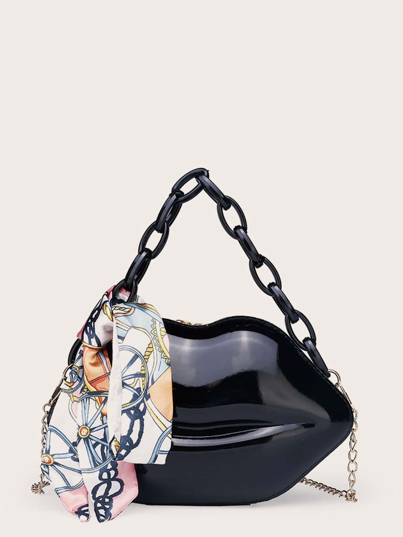 Lip Shaped Satchel Bag