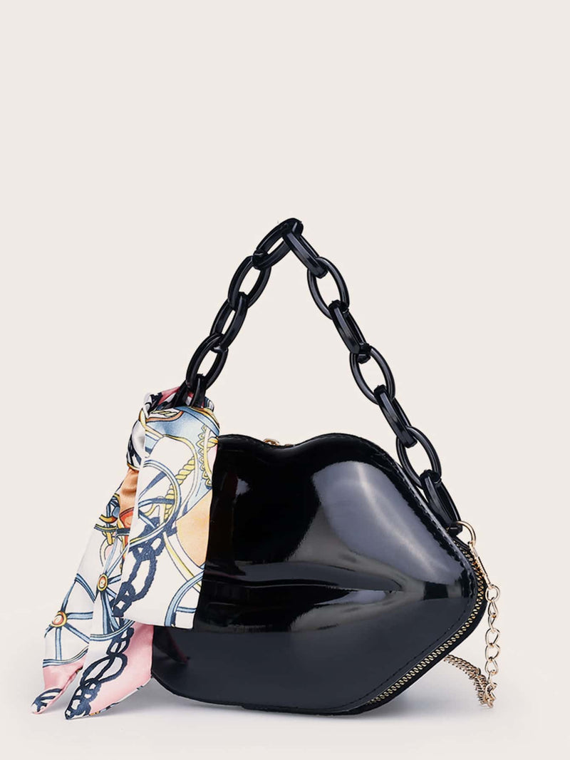 Lip Shaped Satchel Bag