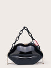 Lip Shaped Satchel Bag