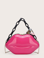 Lip Shaped Satchel Bag