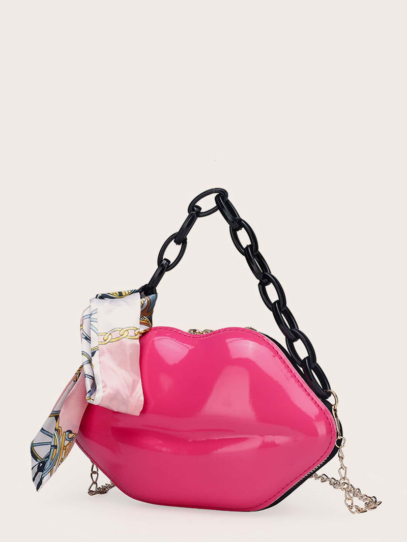 Lip Shaped Satchel Bag