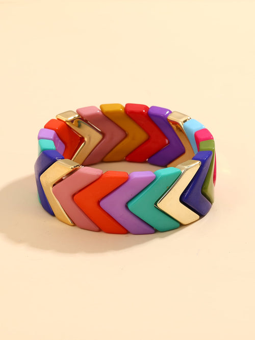 Colorblock Resin Bracelet