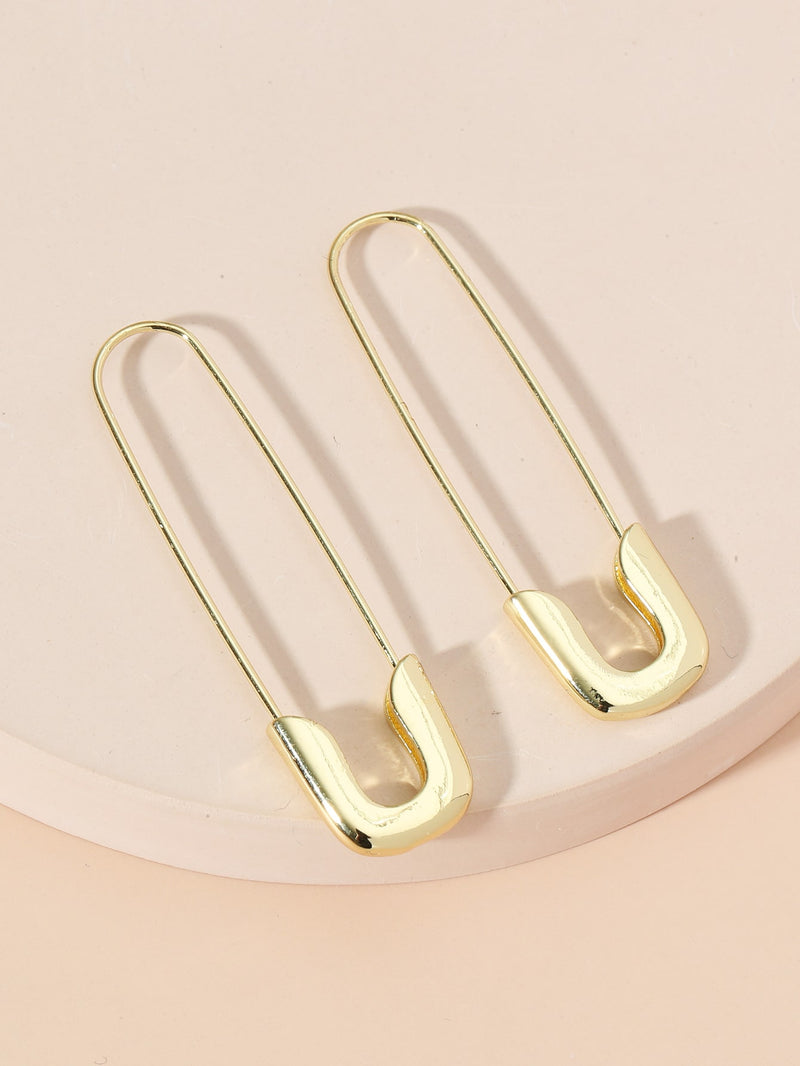 Safety Pin Design Earrings