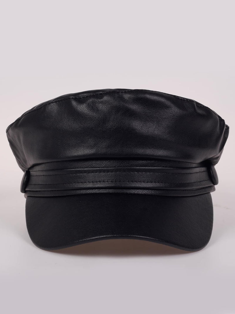 Rock Leather Baker Cap