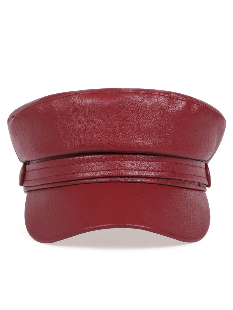 Rock Leather Baker Cap