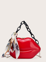 Lip Shaped Satchel Bag