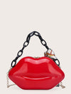 Lip Shaped Satchel Bag