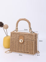 Mini Turn Lock Chain Straw Bag