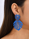 Solid Leaf Drop Earrings