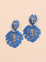 Solid Leaf Drop Earrings