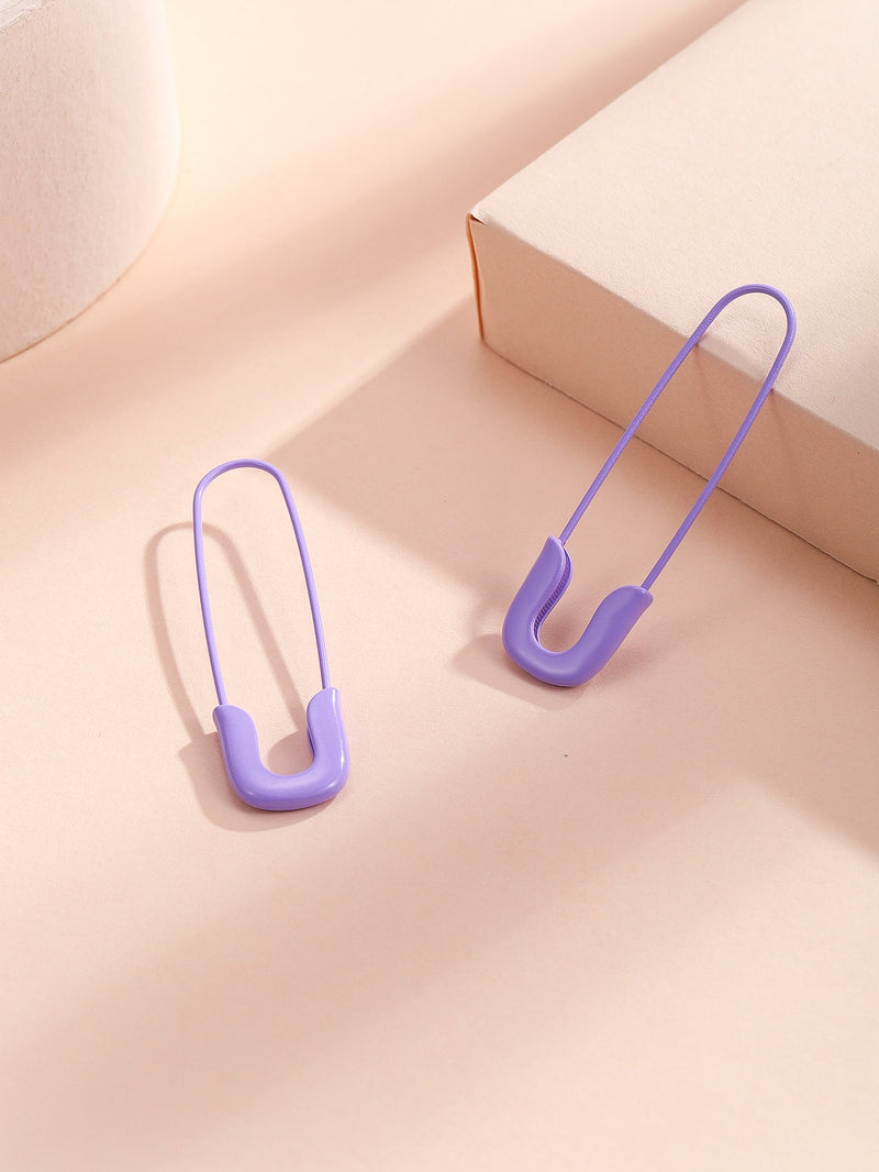 Safety Pin Design Earrings