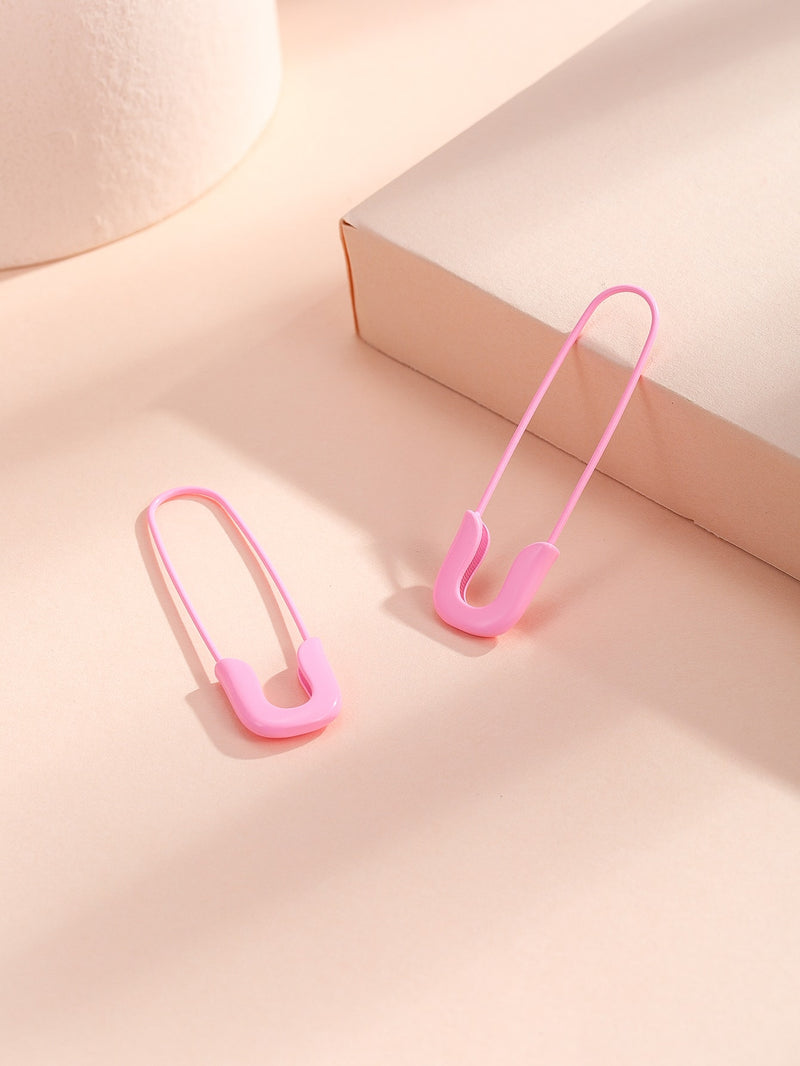 Safety Pin Design Earrings