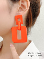 Hollow Out Square Drop Earrings