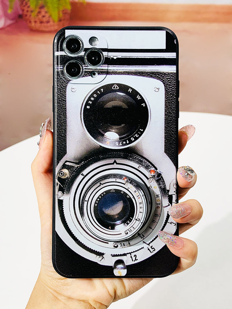 Camera Design Phone Case With Stand Out Phone Grip