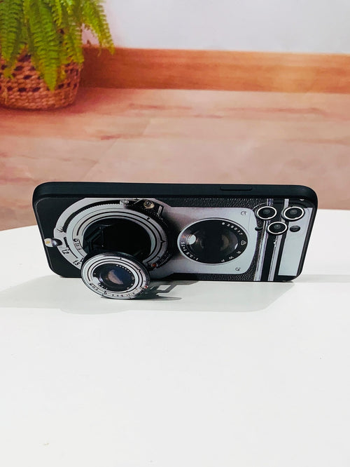 Camera Design Phone Case With Stand Out Phone Grip