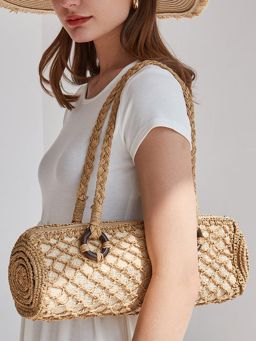 Ring Linked Straw Bag