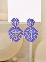 Solid Leaf Drop Earrings