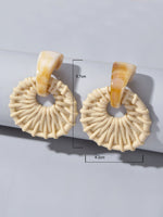 Woven Round Design Earrings