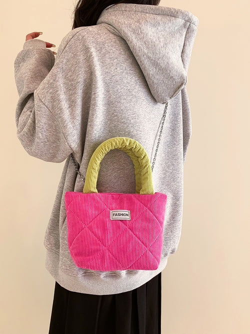 Mini Neon pink  Square Bag