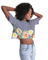 Summer Gingham Lounge Cropped Tee