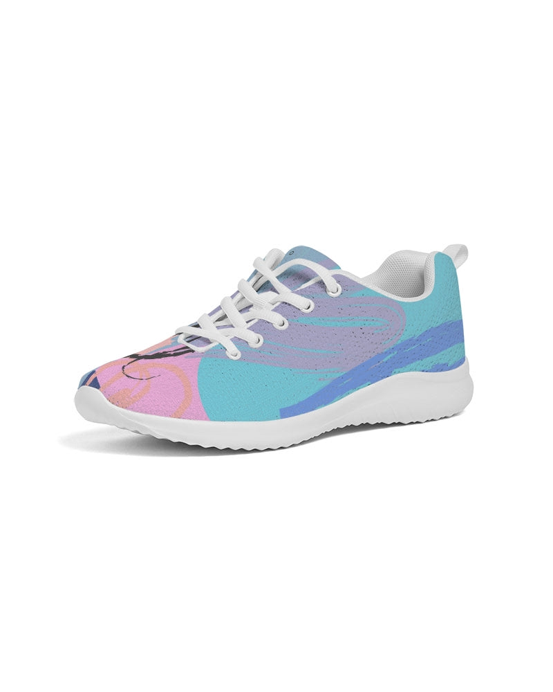 Abstract Color Splash Athletic Shoe