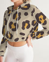 Retro Animal Print Cropped Hoodie