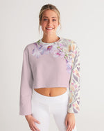 Floral  Watercolor  Cropped Sweatshirt