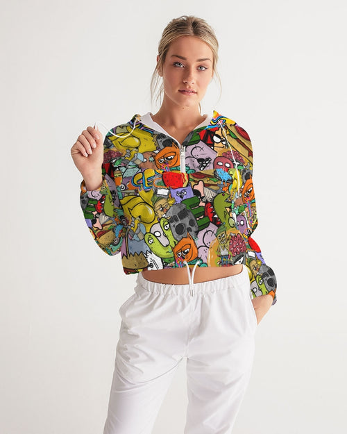 Pop Art Crowded  Windbreaker