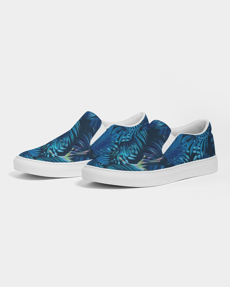 Floral  blue Slip-On Canvas Shoe