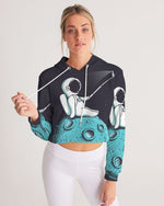 On the moon Women's Cropped Hoodie