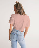 POP elements on pink Women's Twist-Front Cropped Tee