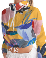 Floral Acrylic Cropped Windbreaker