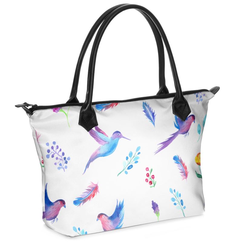 Floral Zip Top Handbag