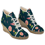 Floral Wedge Espadrilles