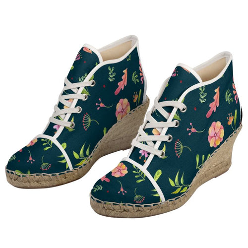 Floral Wedge Espadrilles