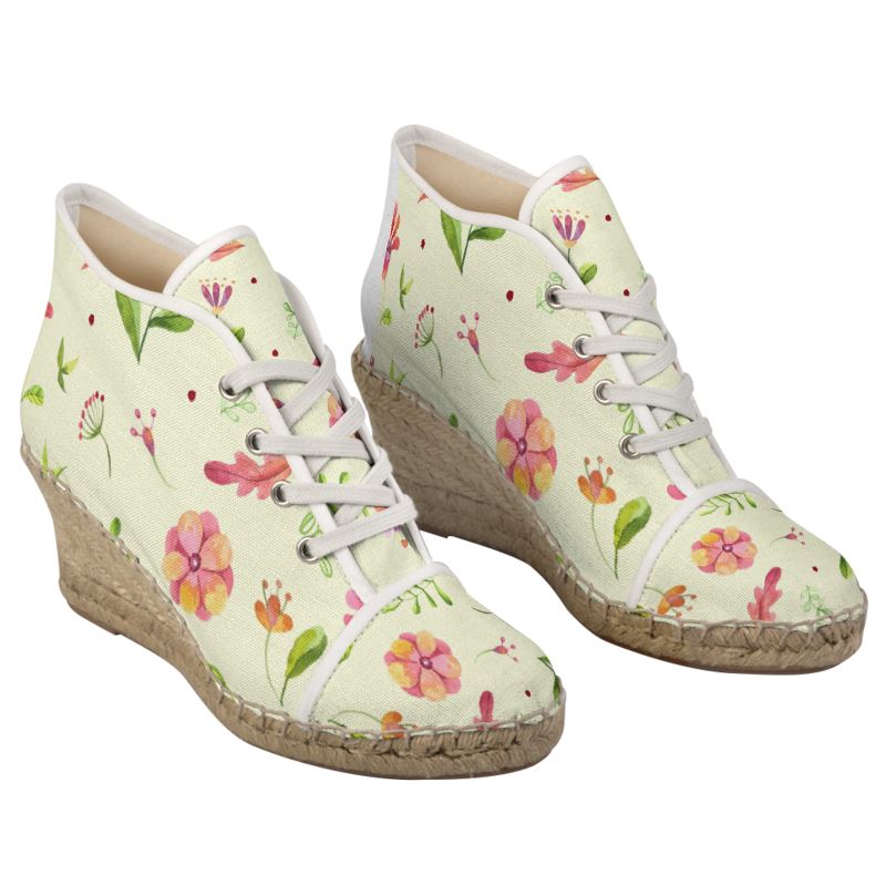 Floral  Wedge Espadrilles