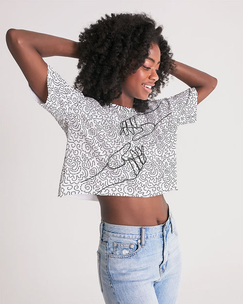 Abstract We Are Together Cropped Tee