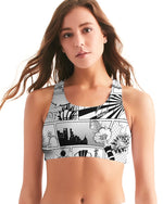 Pop Art  Comic Sports Bra