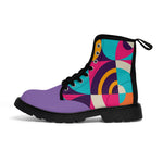 Women's Canvas Boots vintage print