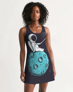 On the moon Women's Racerback Dress