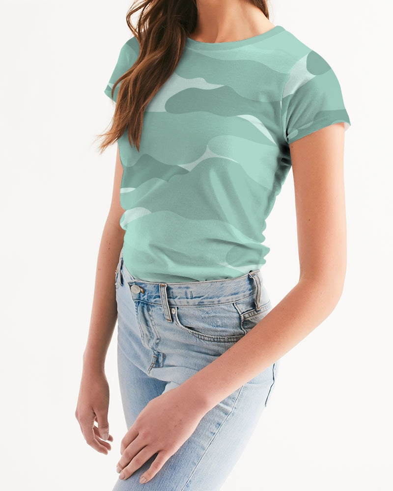 Abstract Green Camouflage Women's Tee