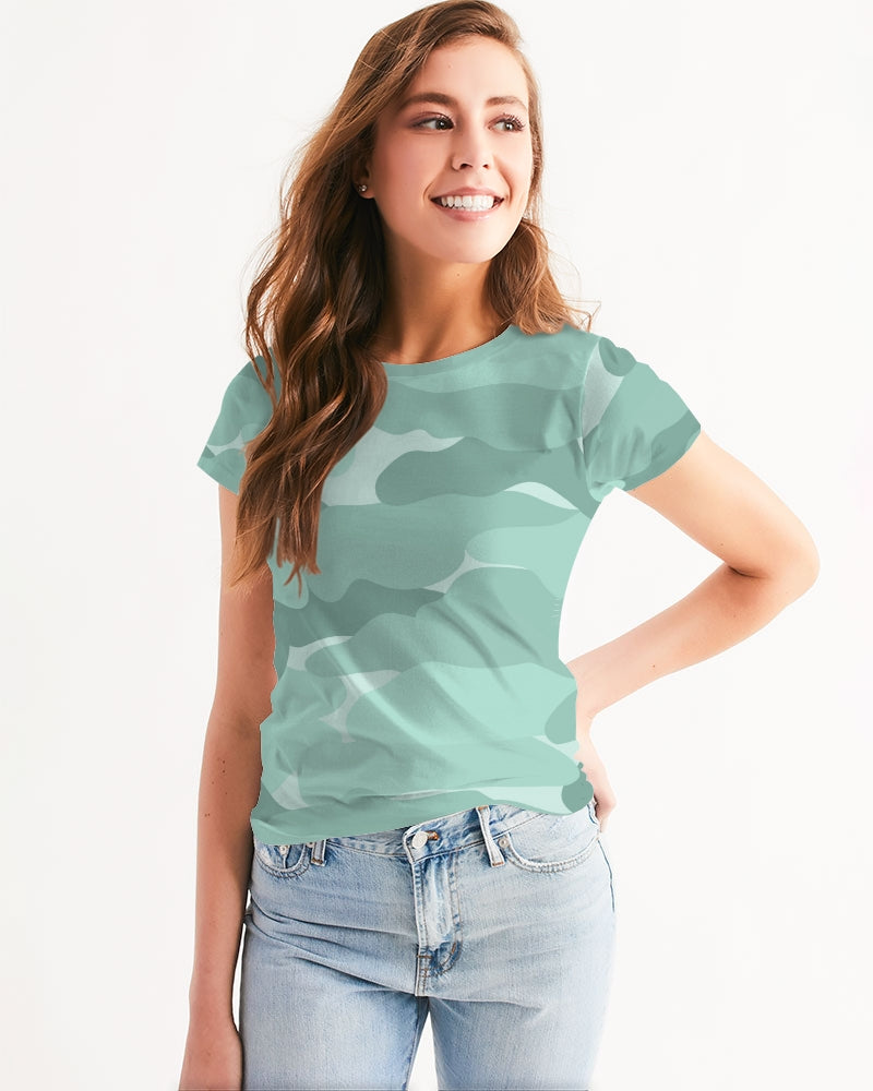 Abstract Green Camouflage Women's Tee