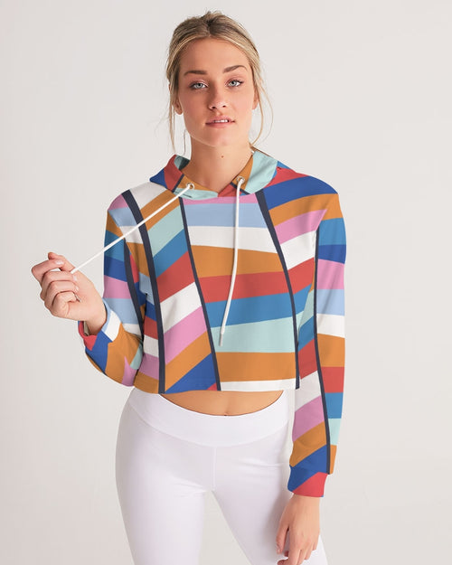 yoga Rainbow Women's Cropped Hoodie